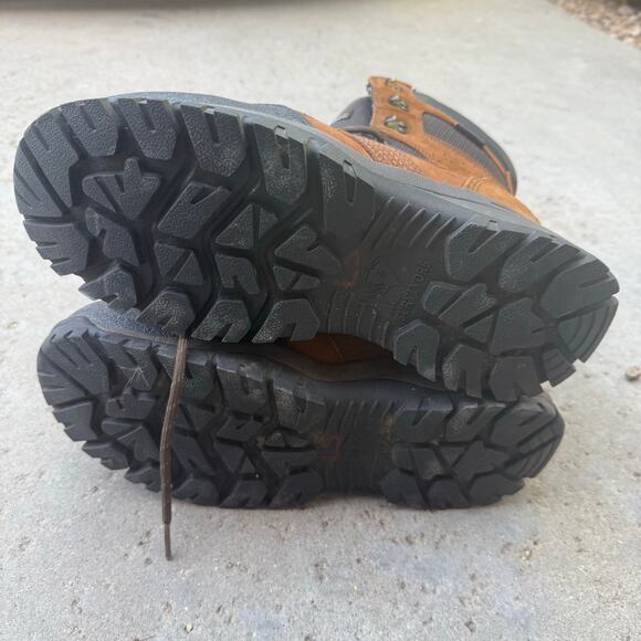 Men's Herman Survivors Brown Leather Round Safety Toe Work Boots Size 9 Wide - Picture 2 of 14